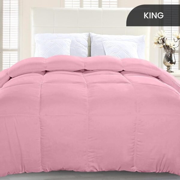 Utopia Bedding Queen Comforter – Quilted Duvet Insert, Down Alternative, Box Stitched with Corner Tabs (White) - Image 19