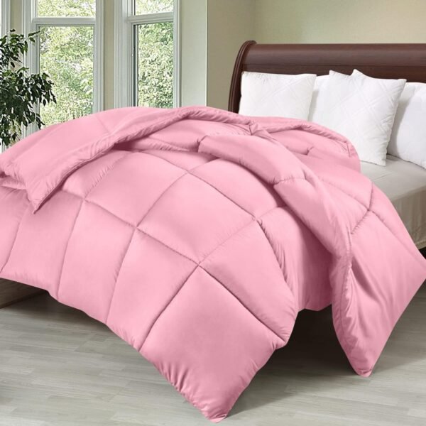 Utopia Bedding Queen Comforter – Quilted Duvet Insert, Down Alternative, Box Stitched with Corner Tabs (White) - Image 21