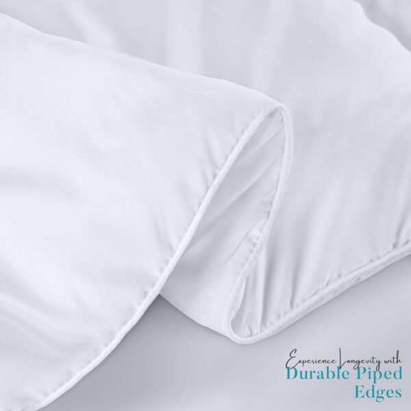Utopia Bedding Queen Comforter – Quilted Duvet Insert, Down Alternative, Box Stitched with Corner Tabs (White) - Image 7
