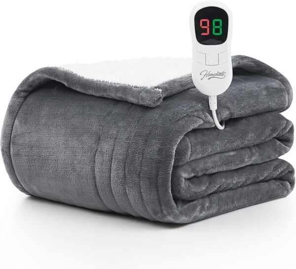Homemate Heated Blanket (50"x60") – 10 Heat Levels, Auto-Off, ETL Certified