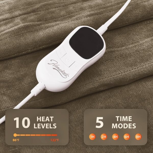 Homemate Heated Blanket (50"x60") – 10 Heat Levels, Auto-Off, ETL Certified - Image 22