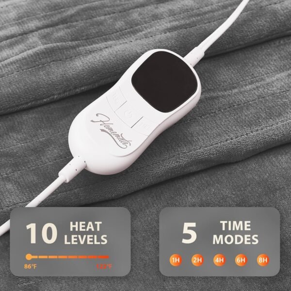 Homemate Heated Blanket (50"x60") – 10 Heat Levels, Auto-Off, ETL Certified - Image 5