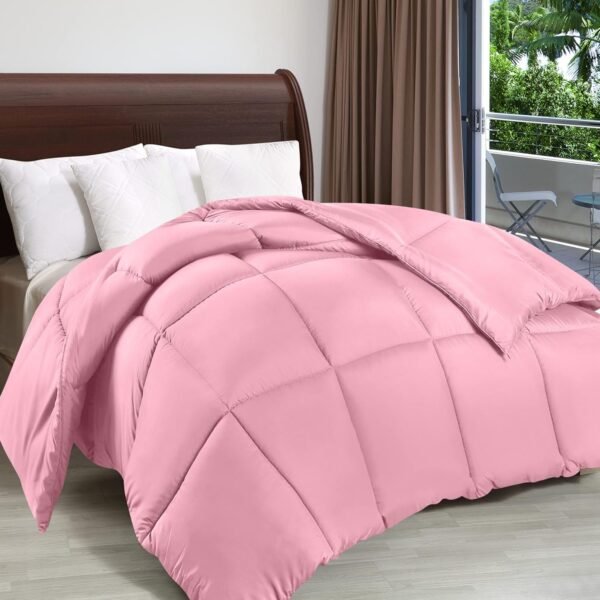 Utopia Bedding Queen Comforter – Quilted Duvet Insert, Down Alternative, Box Stitched with Corner Tabs (White) - Image 22