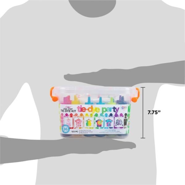 Tulip One-Step Tie-Dye Party, 18 Pre-Filled Bottles, Creative Group Activity, All-in-1 Fashion Design Kit, 1 Pack, Rainbow - Image 2