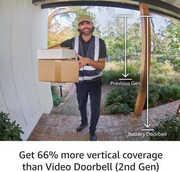 Ring Battery Doorbell, Head-to-Toe Video, Live View with Two-Way Talk, and Motion Detection & Alerts (2024 release), Venetian Bronze - Image 3