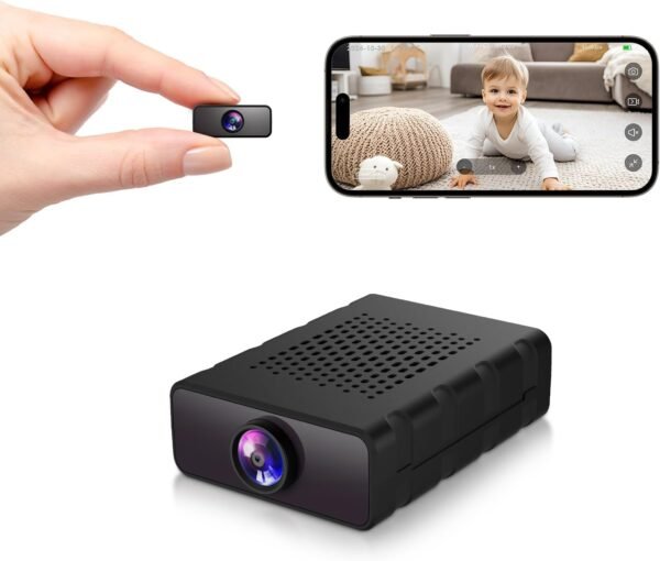Mini Camera, 4K HD Nanny Cam for Home - Smallest WiFi Wireless Camera with Motion Detection, App Control, Cloud & SD Storage, No WiFi Needed for Pet/Baby/Nanny Surveillance
