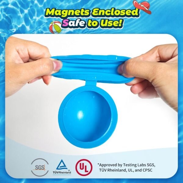SOPPYCID 12Pcs Reusable Water Balloons, Pool Beach Water Toys for Boys and Girls, Outdoor Summer Toys for Kids Ages 3-12, Magnetic Water Ball for Outdoor Activities - Image 4