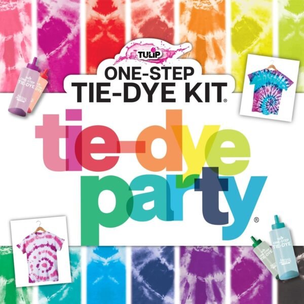 Tulip One-Step Tie-Dye Party, 18 Pre-Filled Bottles, Creative Group Activity, All-in-1 Fashion Design Kit, 1 Pack, Rainbow - Image 6