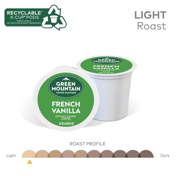 Green Mountain Coffee Roasters French Vanilla Coffee, Keurig Single-Serve K-Cup pods, Light Roast, 32 Count - Image 4