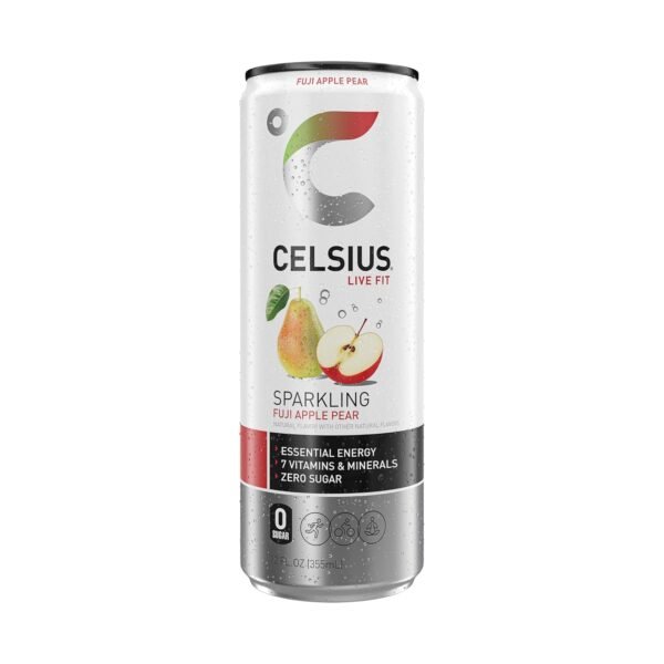 CELSIUS Sparkling Fuji Apple Pear, Functional Essential Energy Drink 12 Fl Oz (Pack of 12) - Image 5