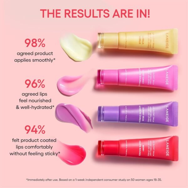 LANEIGE Lip Glowy Balm Hydrate, Glossy, Lightweight, Moisturize & Tint with Shea Butter - Image 3