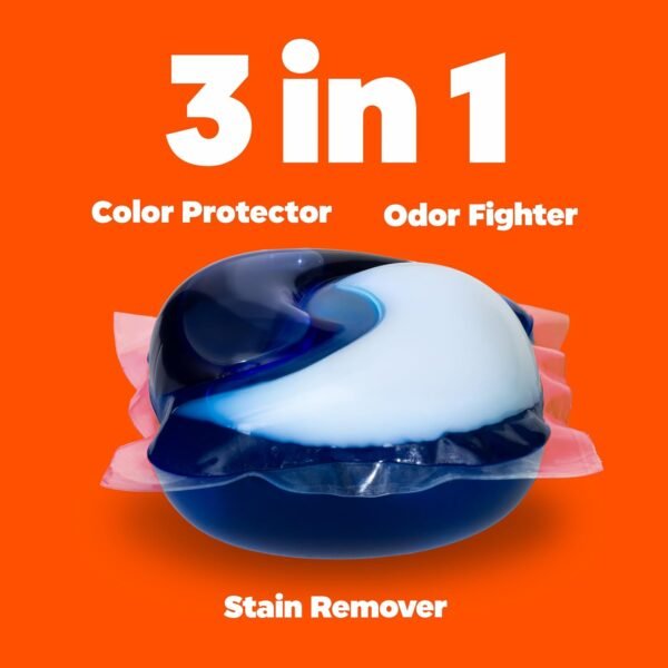 Tide PODS Laundry Detergent Pacs, 3-in-1 Stain Remover, Odor Fighter, Color Protector, 112 Count, HE compatible, Original Scent - Image 3