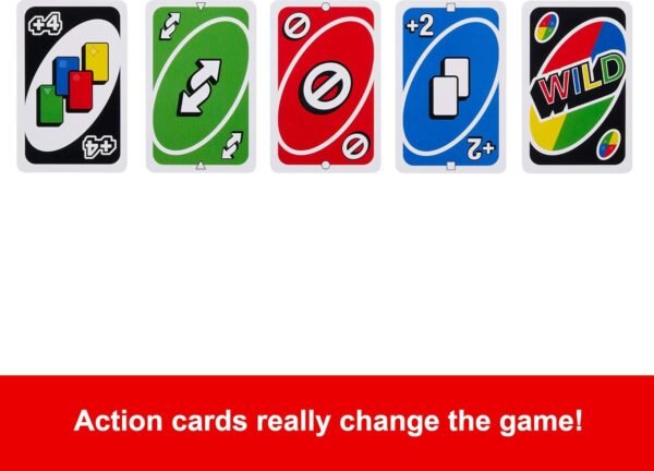 Mattel Games UNO Card Game in a Collectible Storage Tin for Kids, Adults, Families, Parties & Travel, 2 to 10 Players (Amazon Exclusive) - Image 4