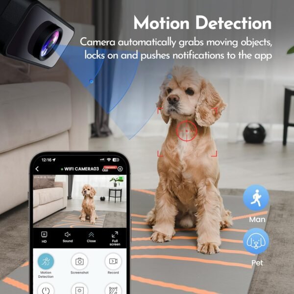 Mini Camera, 4K HD Nanny Cam for Home - Smallest WiFi Wireless Camera with Motion Detection, App Control, Cloud & SD Storage, No WiFi Needed for Pet/Baby/Nanny Surveillance - Image 4