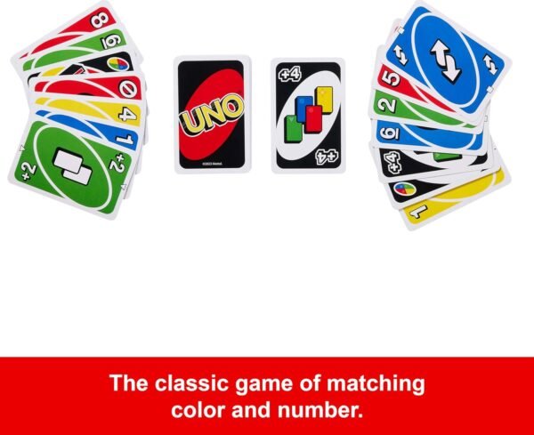 Mattel Games UNO Card Game in a Collectible Storage Tin for Kids, Adults, Families, Parties & Travel, 2 to 10 Players (Amazon Exclusive) - Image 3