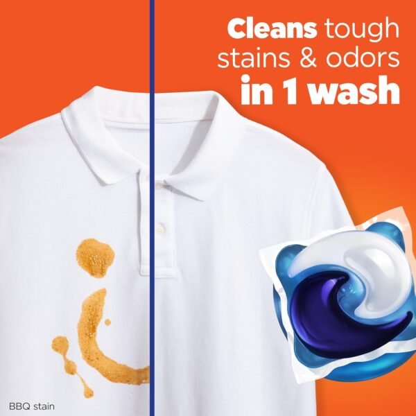 Tide PODS Laundry Detergent Pacs, 3-in-1 Stain Remover, Odor Fighter, Color Protector, 112 Count, HE compatible, Original Scent - Image 2