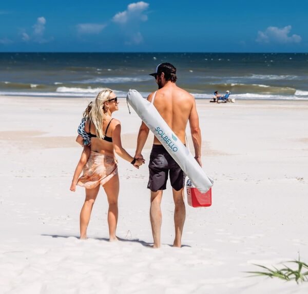 Solbello® Shade - The ultimate Wind-Driven® beach umbrella. Effortless to set up, lightweight, won't blow down the beach, UPF 50+ sun protection - Image 3