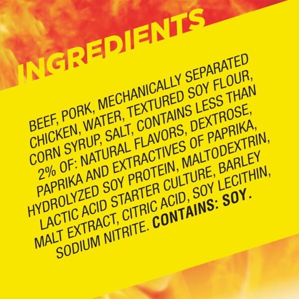 Slim Jim Smoked Meat Sticks, Original Flavor, 6g Protein Per Serving, Snack Size, 0.28 oz. (46 Count) - Image 3