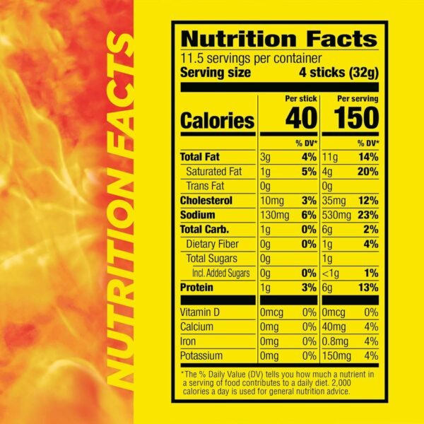 Slim Jim Smoked Meat Sticks, Original Flavor, 6g Protein Per Serving, Snack Size, 0.28 oz. (46 Count) - Image 2