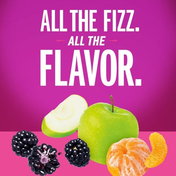 IZZE Sparkling Juice Beverage Blend, Variety Pack, Blackberry, Clementine, Apple, Grapefruit, No Sugar Added, 8.4 FL OZ, 24 Cans - Image 3