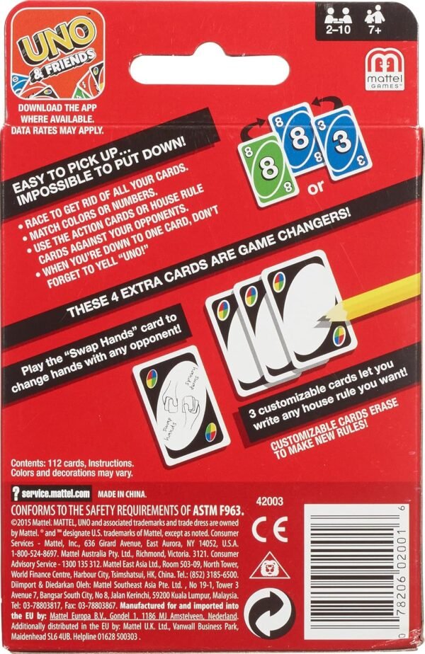 Mattel Games UNO Card Game in a Collectible Storage Tin for Kids, Adults, Families, Parties & Travel, 2 to 10 Players (Amazon Exclusive) - Image 6