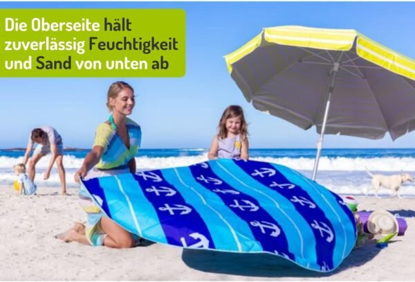E Lite Waterproof Beach Blanket & Kiddie Pool, Blue - Image 3