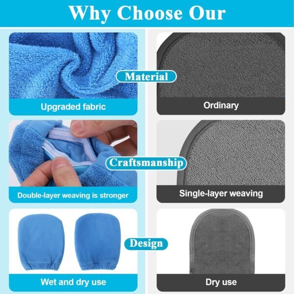 2 in 1 Sand Remover for Beach,2Pcs Sand Wipe Off Mitts for Beach,Beach Vacation Essentials for Kids Adults,Beach Day Accessories Must Haves for Women,Summer Family Beach Needs Items Necessities - Image 6