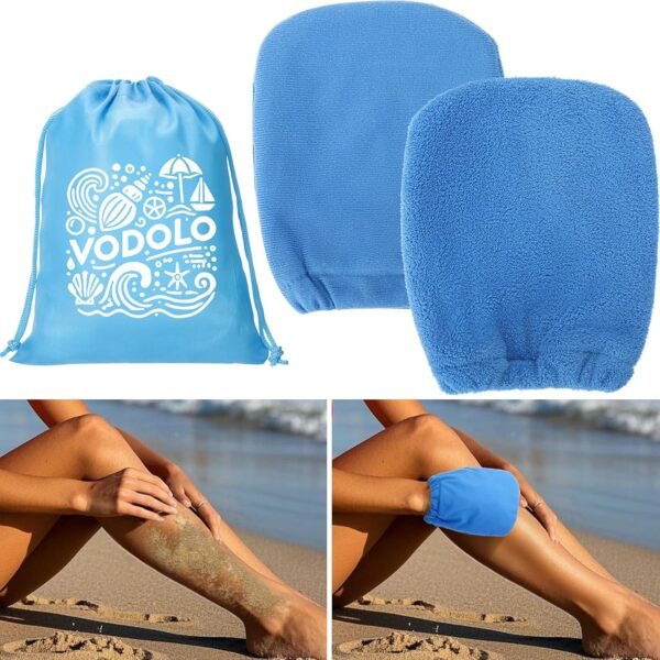 2 in 1 Sand Remover for Beach,2Pcs Sand Wipe Off Mitts for Beach,Beach Vacation Essentials for Kids Adults,Beach Day Accessories Must Haves for Women,Summer Family Beach Needs Items Necessities