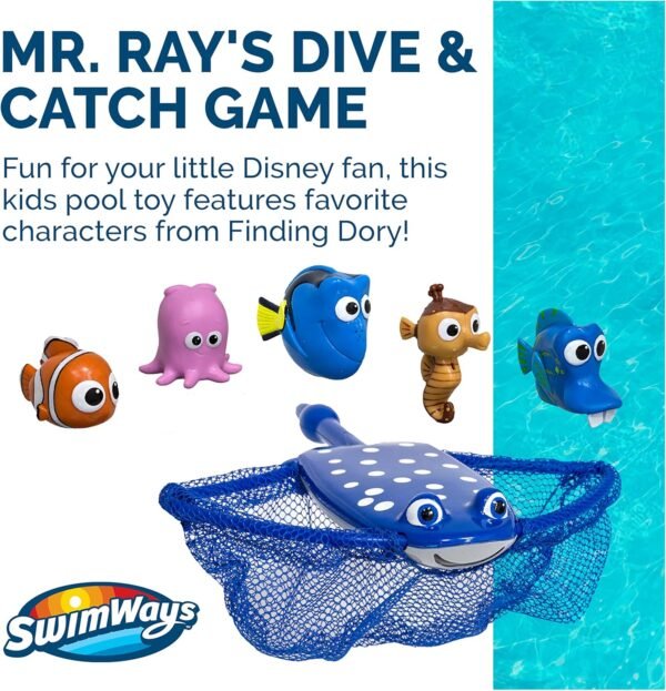 SwimWays Disney Finding Dory Mr. Ray's Dive and Catch Game, Bath Toys and Pool Party Supplies for Kids Ages 5 and Up - Image 3